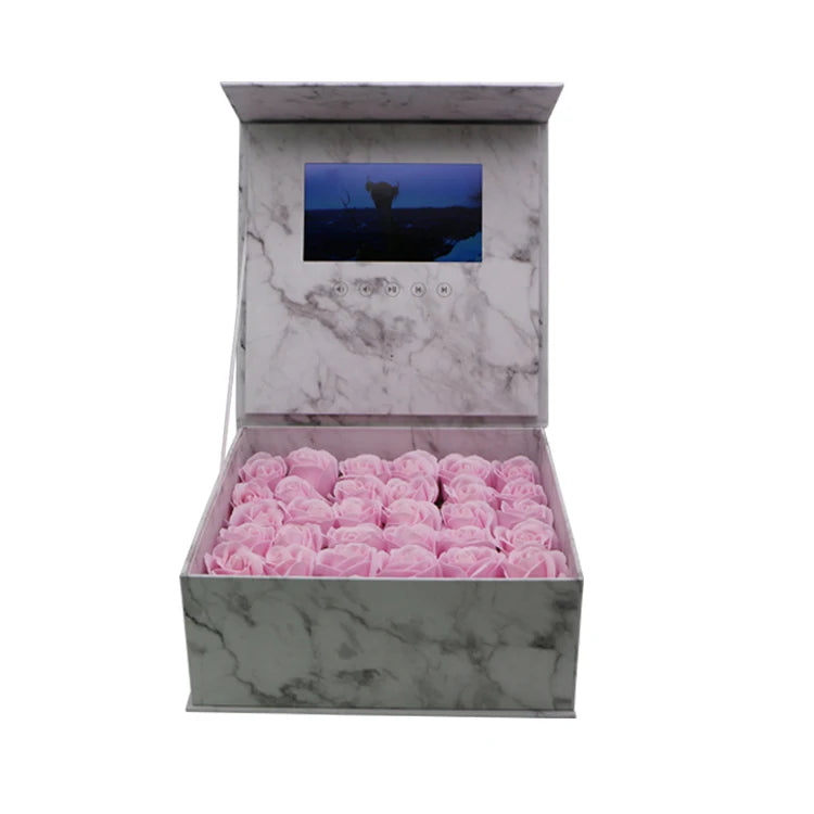 Video Brochure with Screen in Flowers Box