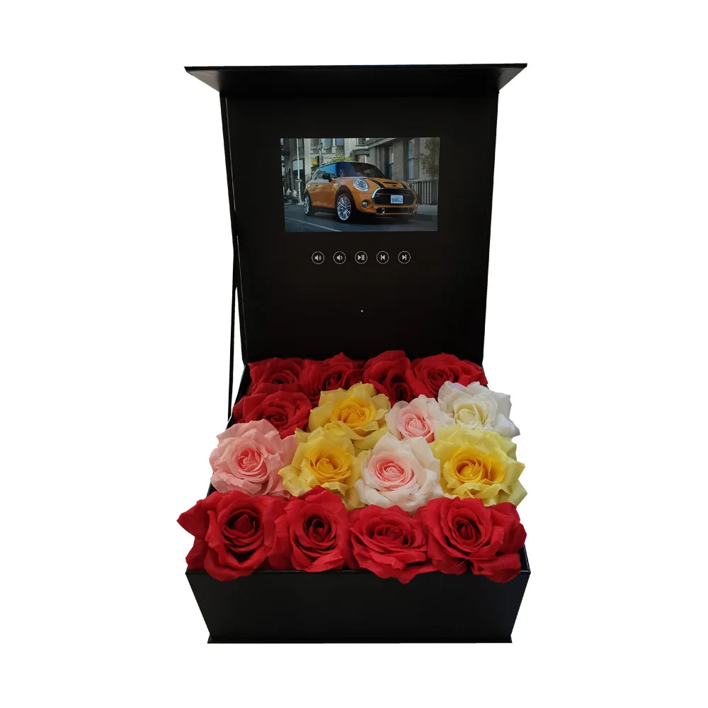 Video Brochure with Screen in Flowers Box