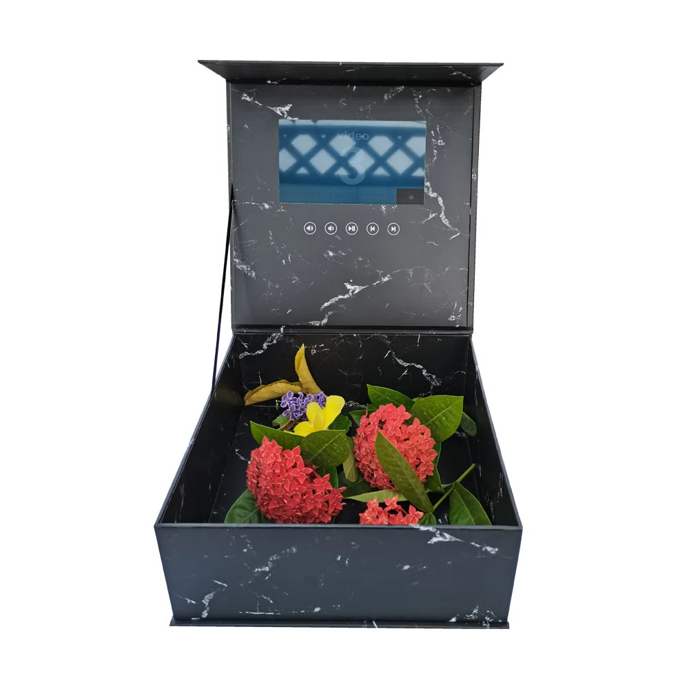 Video Brochure with Screen in Flowers Box