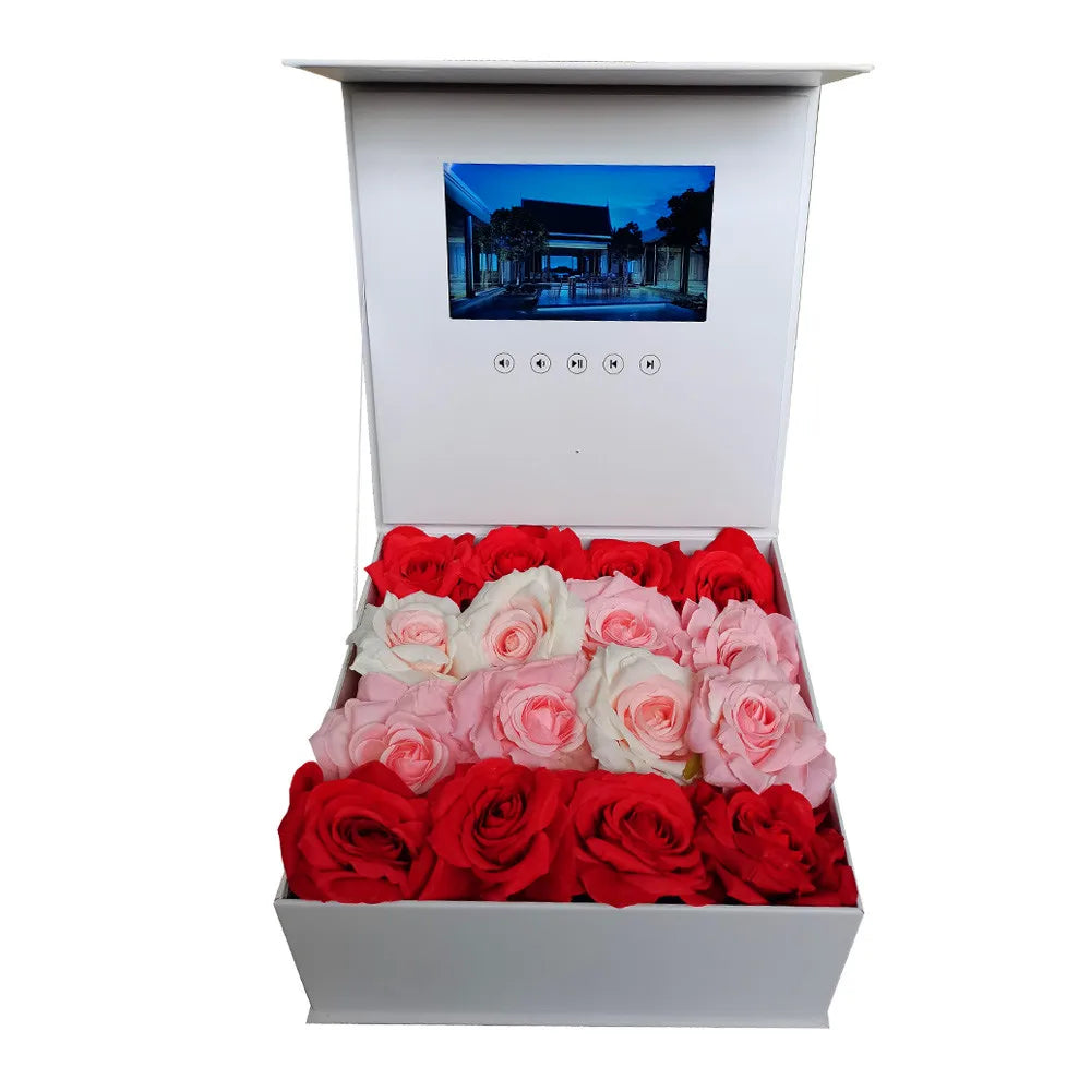 Video Brochure with Screen in Flowers Box