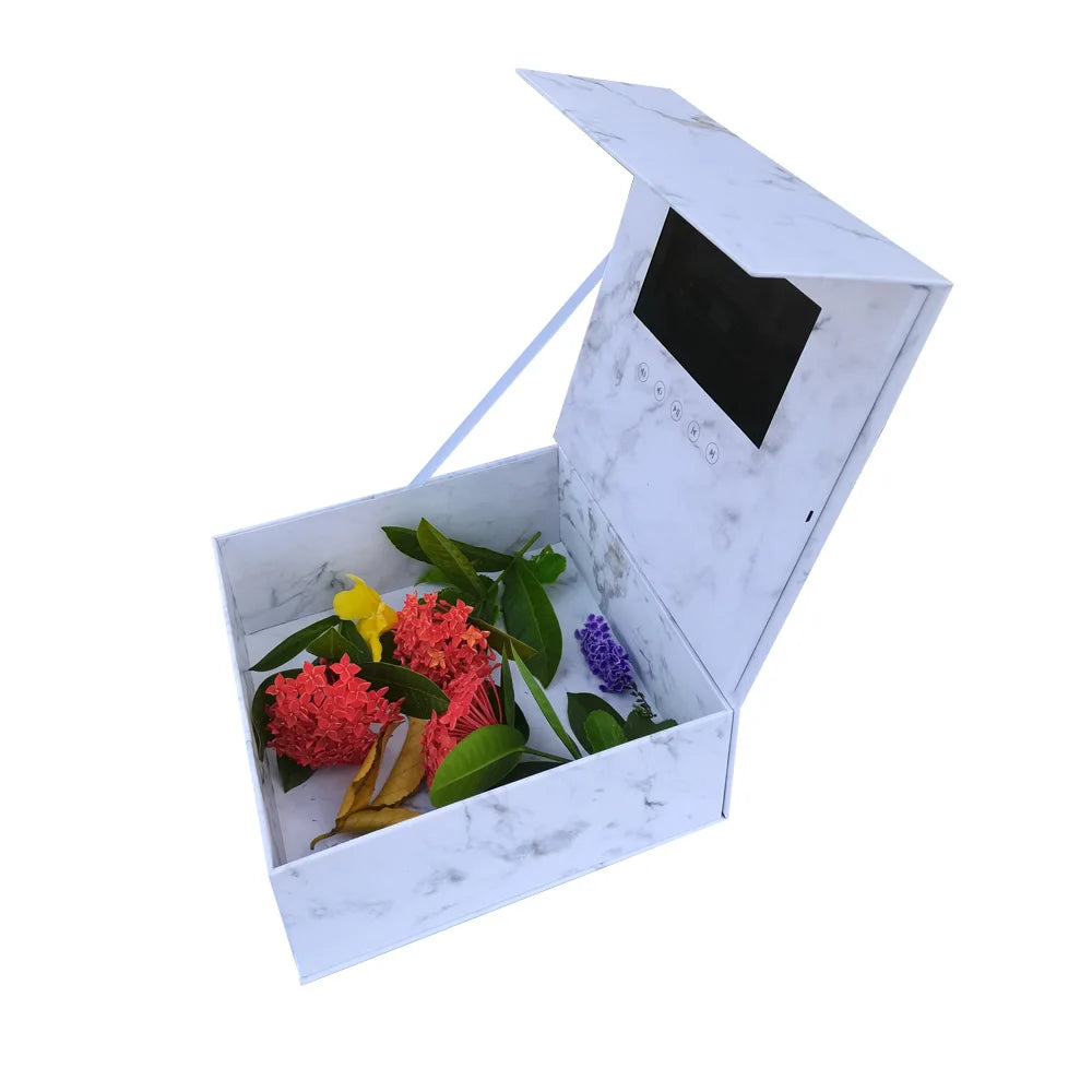 Video Brochure with Screen in Flowers Box