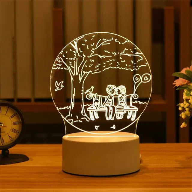 Romantic 3D LED Night Lamp