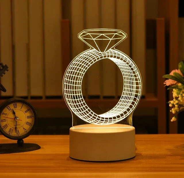 Romantic 3D LED Night Lamp