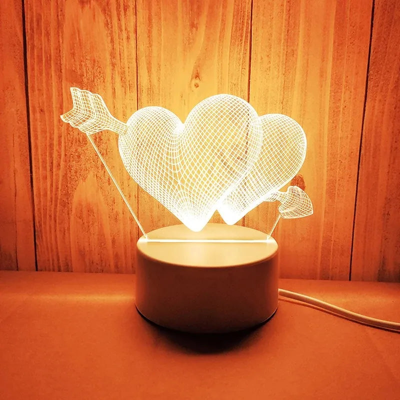 Romantic 3D LED Night Lamp