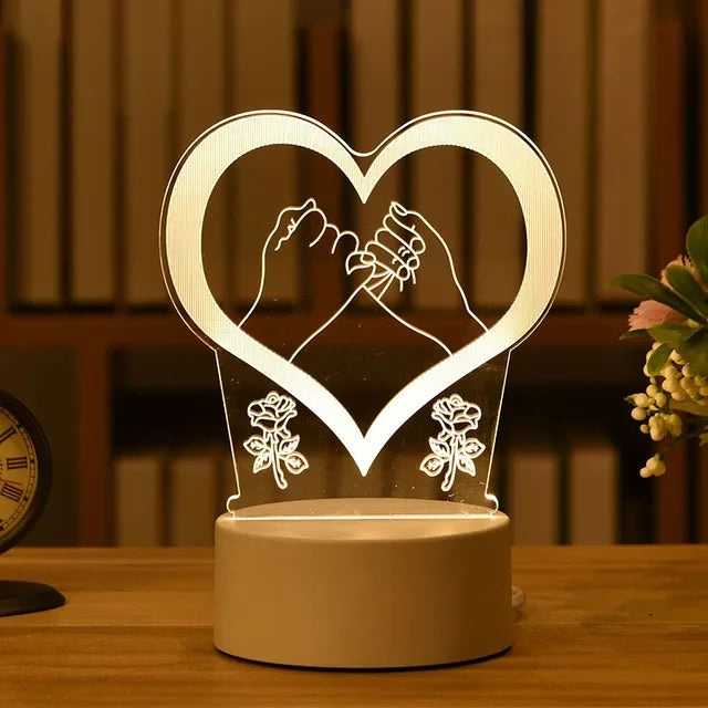 Romantic 3D LED Night Lamp