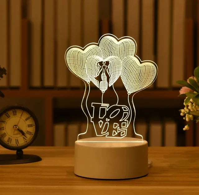 Romantic 3D LED Night Lamp