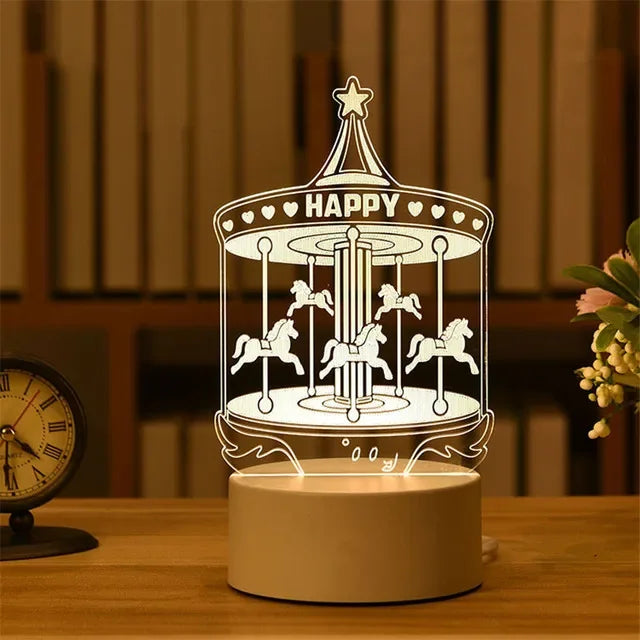 Romantic 3D LED Night Lamp