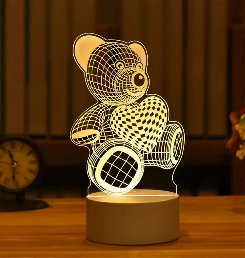 Romantic 3D LED Night Lamp