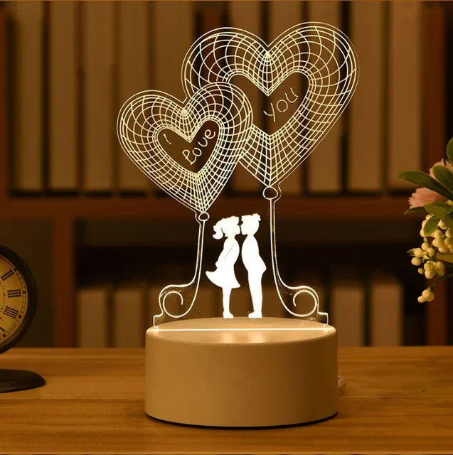 Romantic 3D LED Night Lamp