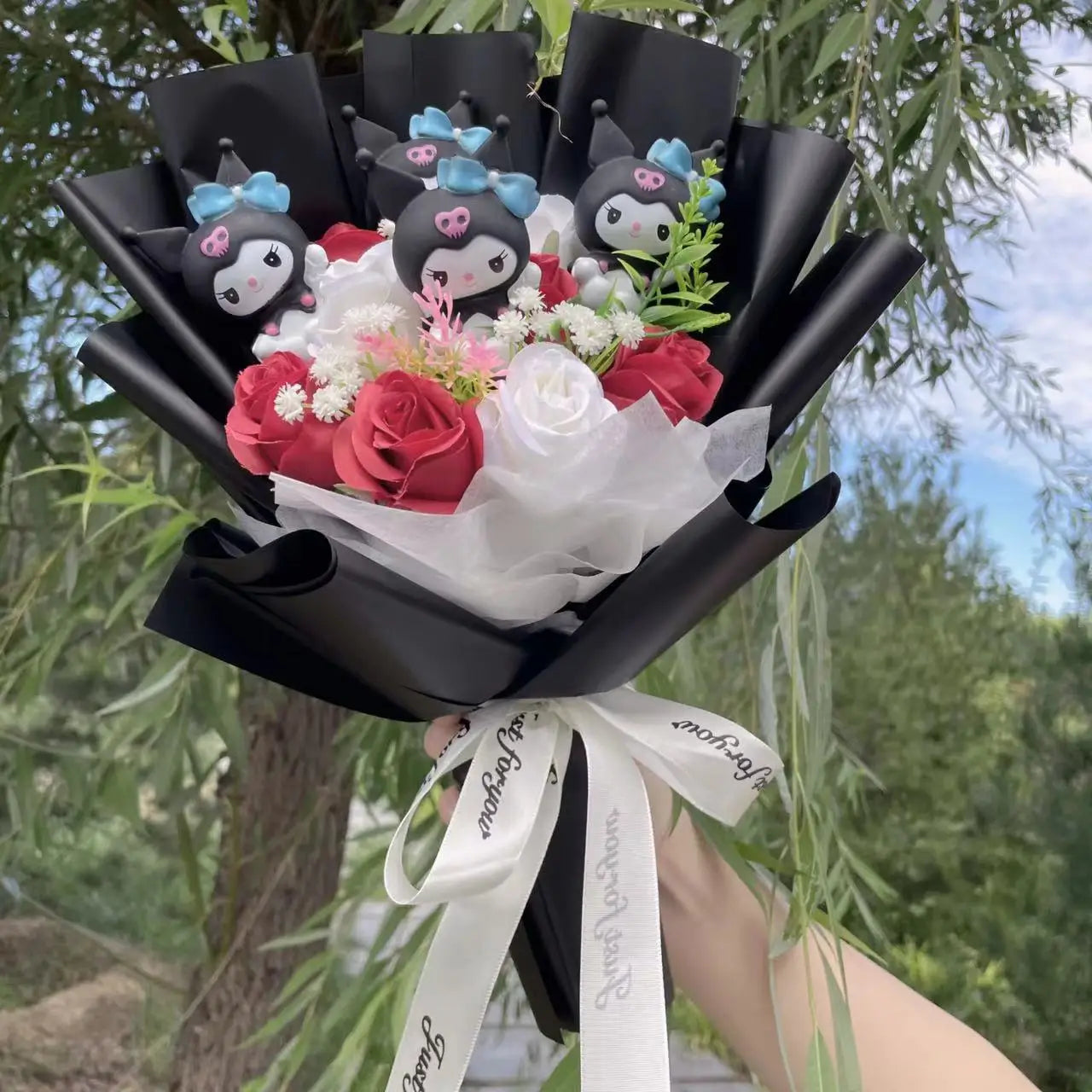 Hello Kitty Bouquet with Artificial Flowers