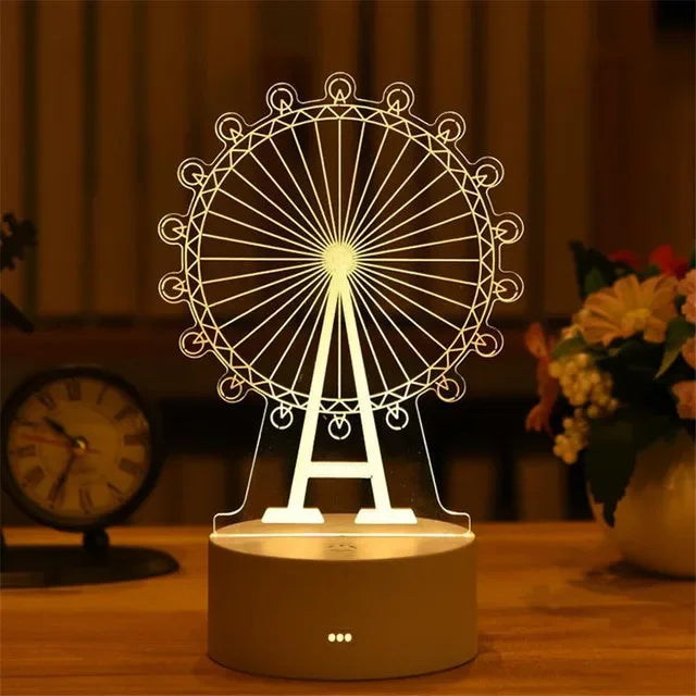 Romantic 3D LED Night Lamp