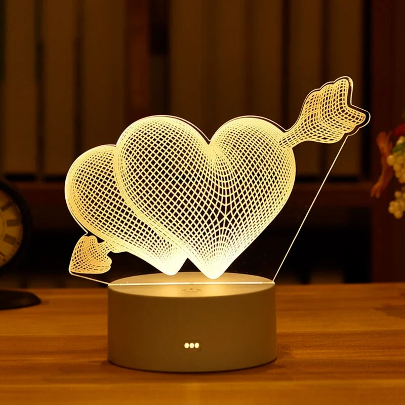 Romantic 3D LED Night Lamp