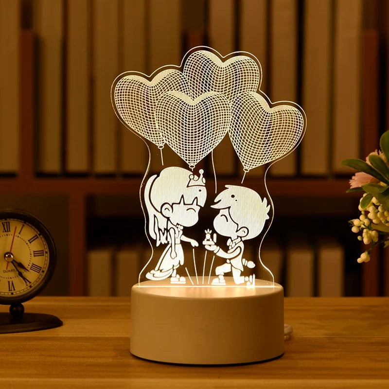 Romantic 3D LED Night Lamp