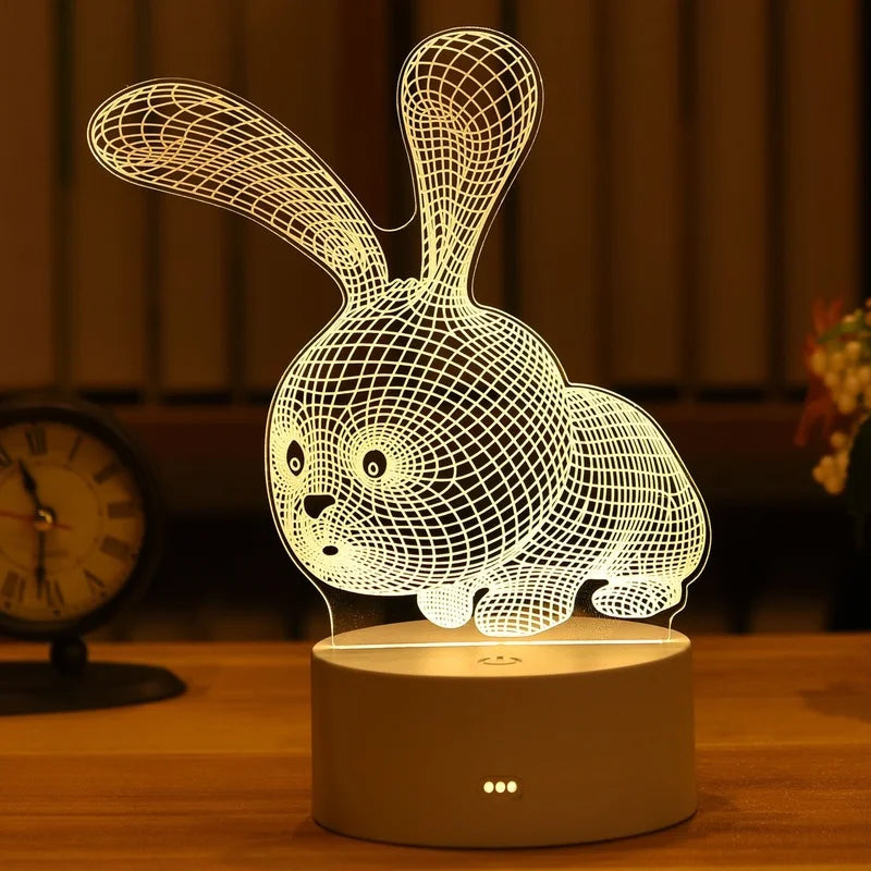 Romantic 3D LED Night Lamp